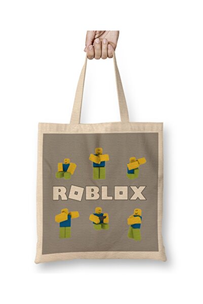 Baskı Dükkanı Geantă din pânză Roblox Noob cu mâner lung