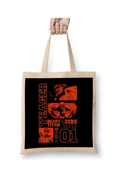Baskı Dükkanı Attack On Titan Zeke Cloth Torba Long Sa ručkom