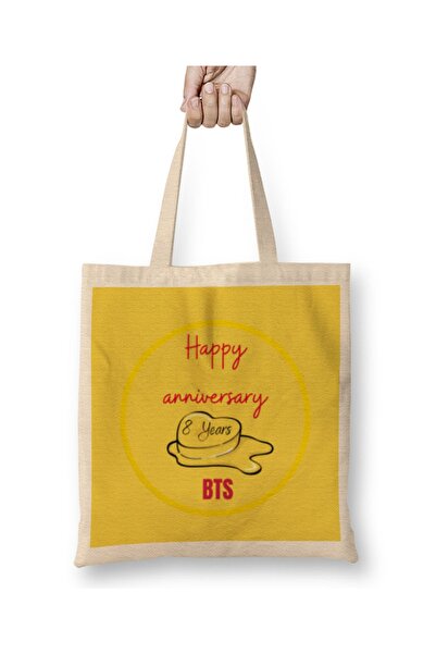 Baskı Dükkanı Srećnih 8 godina BTS Army, poklon merchandise, tkanina Torba du...