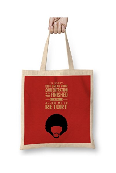 Baskı Dükkanı Pulp Fiction Jules citat filmska silueta tkanina Torba duga Sa ...