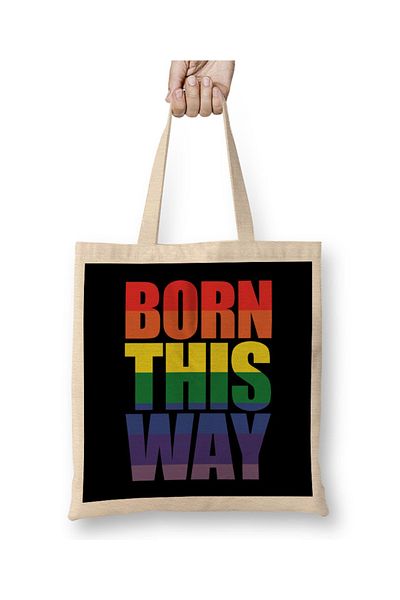 Baskı Dükkanı Geantă pentru scutece PrideBorn This Way cu mâner lung