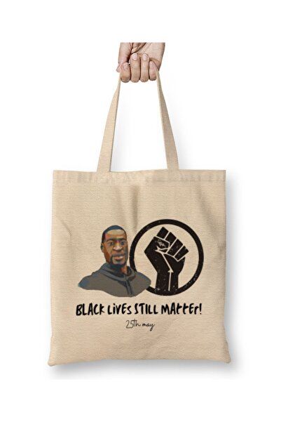 Baskı Dükkanı Crnačka života I DALJE imaju značaj 25. maj Tkanina Torba Duga ...