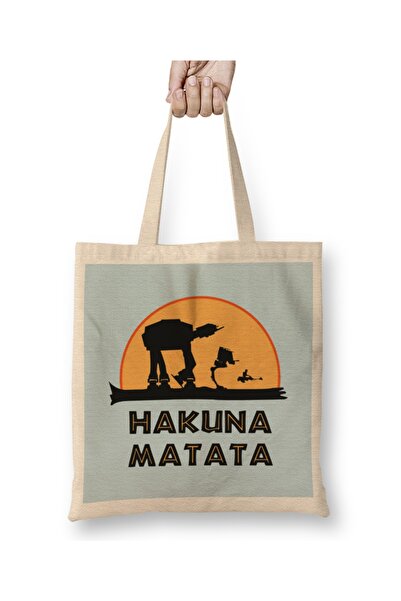 Baskı Dükkanı Hakuna Matata 01 Tkanina Torba Duga Sa ručkom
