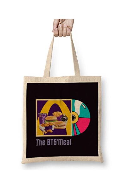 Baskı Dükkanı BTS Meal Army Макдональдс подарункова сумка з довгими ручками