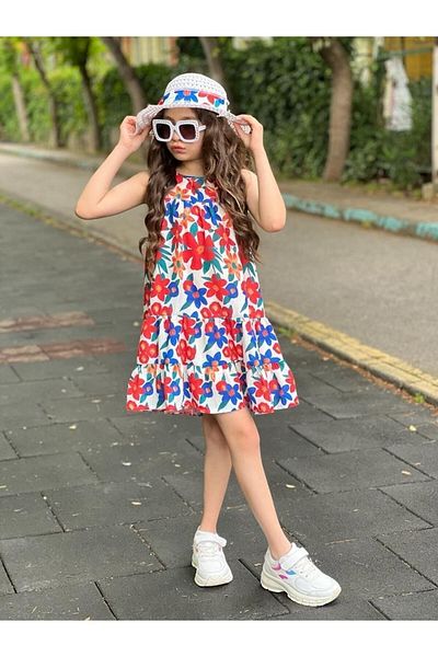 en tarz çocuklar Holiday Girl's Hat Dress