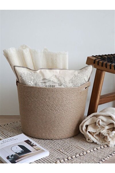 karelim home منظم ديكور متعدد الأغراض، نموذج موسع، سلة خوص 20x20