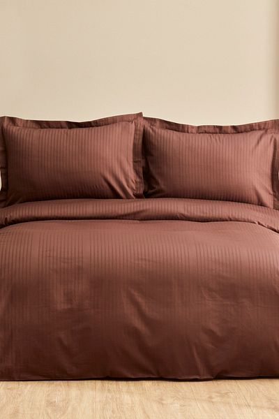 Karaca Home Комплект завивки Uniq 100% памук с двоен сатен, кафяв