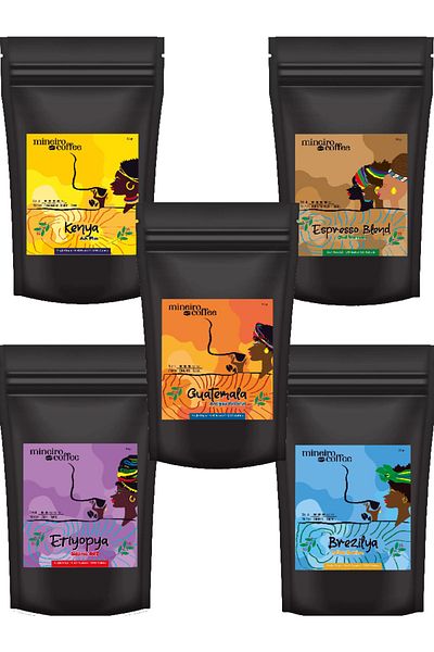 Mineiro Coffee قهوة مقاس تجريبي (50 جرام). × 5 عبوات)