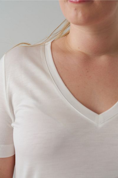 LUOKK Blu V-Neck Basic Short Sleeve Plus Size T-Shirt