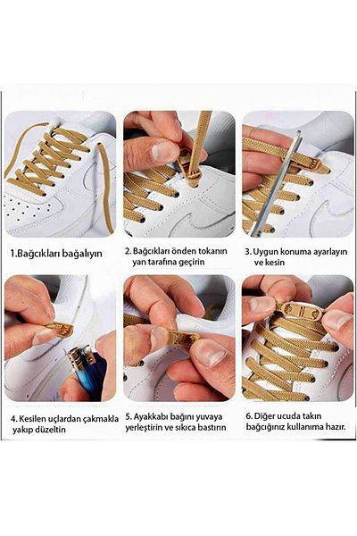 AiryFooT Takbırak Elastic Shoelaces, Smart Laces, New Generation Laces, Red
