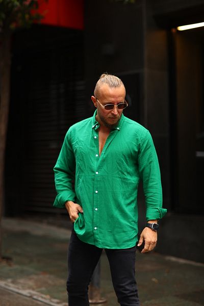 HAWKKİNG Ανδρικό πουκάμισο Oversize με υφή