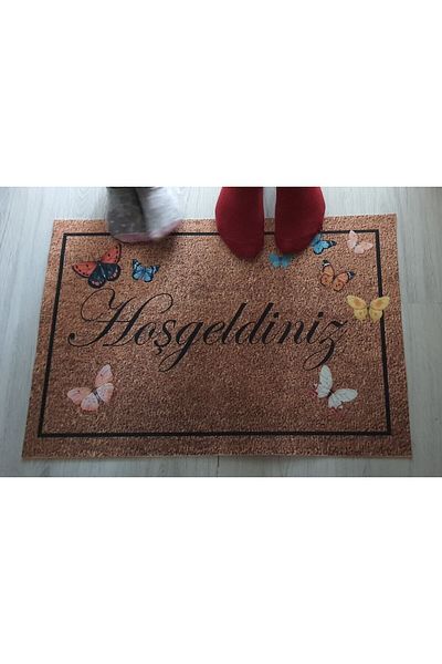 Aemido Welcome Butterfly Decorative Multi-Purpose Indoor and Outdoor Door Mat