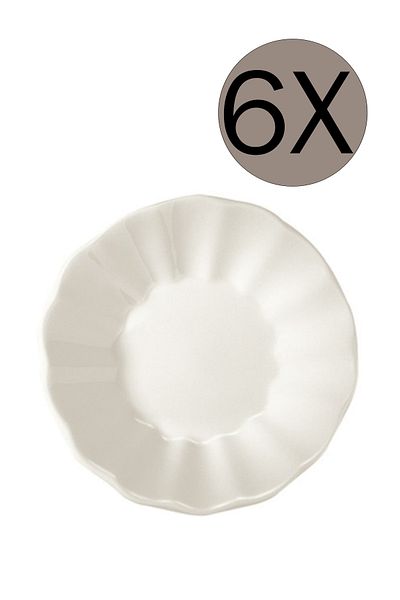 Bonna Porselen Rita Beginner Tea Plate 11 cm White Rıt03Cbt Set of 6