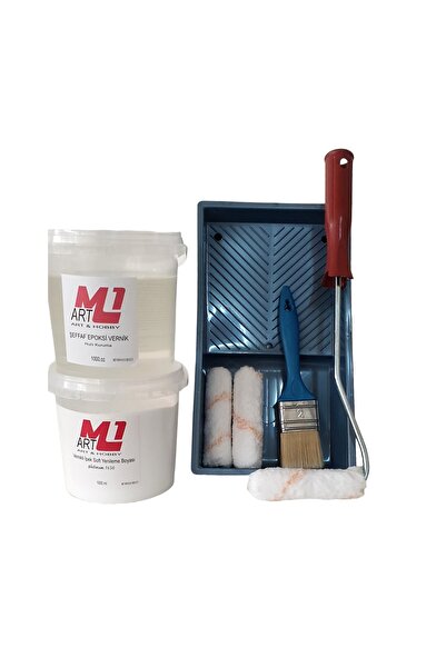 m1 art Mutfak Tezgah ve Fayans Boyama Seti BEYAZ 7Lİ SET