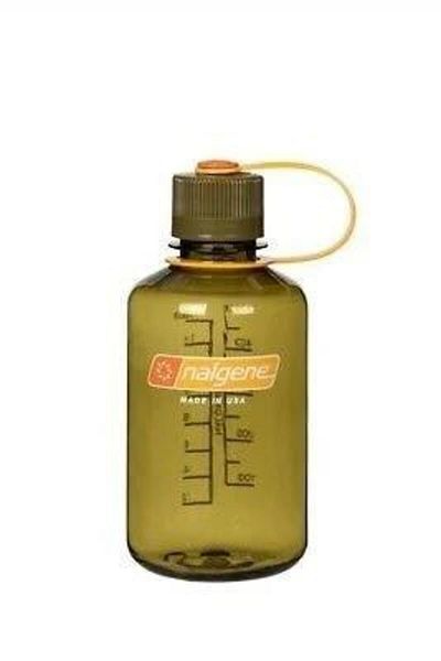 NALGENE زجاجة مياه تريتان زيتونية سعة 16 أونصة NM - تصميم بسيط وأنيق