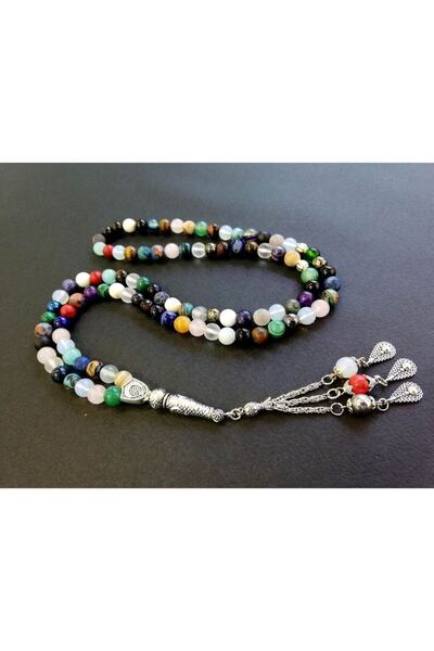 Tesbih Sakarya من 33 حجر طبيعي مختلط - 99 خرزة صلاة