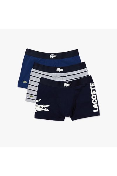 Lacoste Boxershorts Herren-Trunks aus Stretch-Baumwolle im 3er-Pack