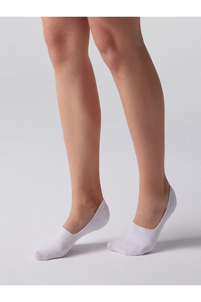 Nova Socks Унисекс първокласни безшевни бамбукови невидими балерини чорапи от 4 части, бели