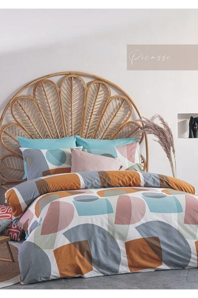 İyi Geceler İstanbul Poplin 100% Cotton Double Duvet Cover Set Picasso