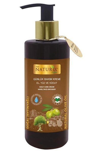 Naturix - Doğal Zeytinyağlı Günlük Bakım Kremi El, Yüz ve Vücut - 250ml