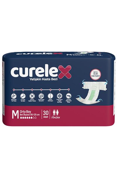 Curelex حفاضات للمرضى البالغين Curulex متوسطة الحجم 30 قطعة