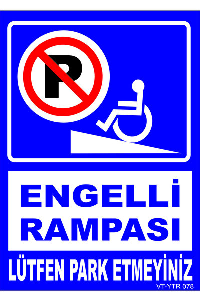 vizyon trafik ENGELLİ RAMPASI 50x70 cm Galvaniz Saç 0,4 mm