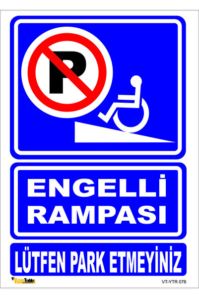 vizyon trafik ENGELLİ RAMPASI 70x100 cm Galvaniz Saç 0,4 mm