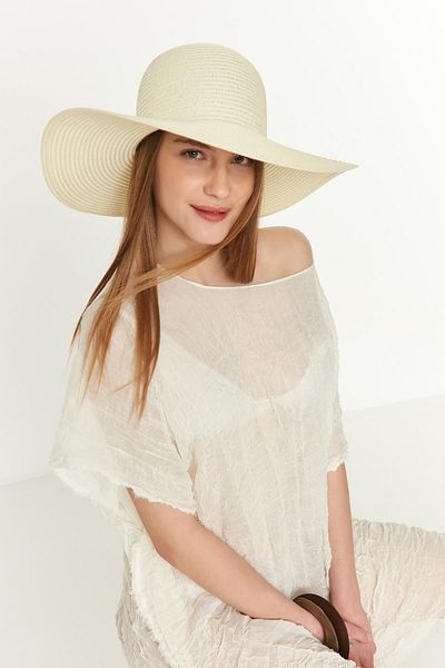 Axesoire 14232 Ecru Large Straw Hat