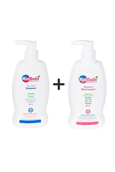 Dermadolin Minidolin Bebek & Çocuk Saç Ve Vücut Şampuanı 250 Ml + Vücut Losyonu 250 Ml
