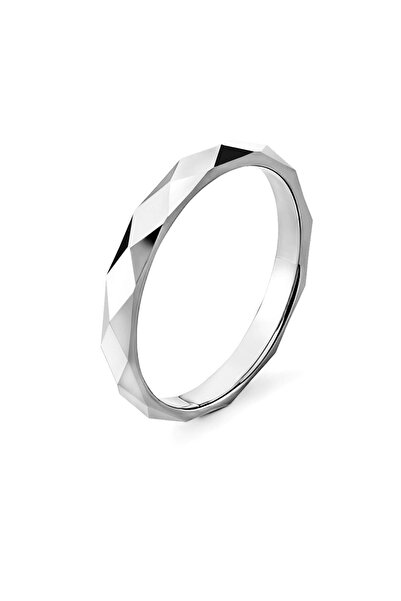 Nilvera Kuyumculuk 14 Ayar Altın Prizma Alyans, Zarif Altın Yüzük Kadın, Göz ...