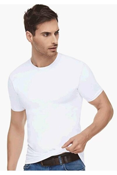 Tutku Elit Combed Cotton Sfr Collar Men's Undershirt| White New Season (1 Pie...