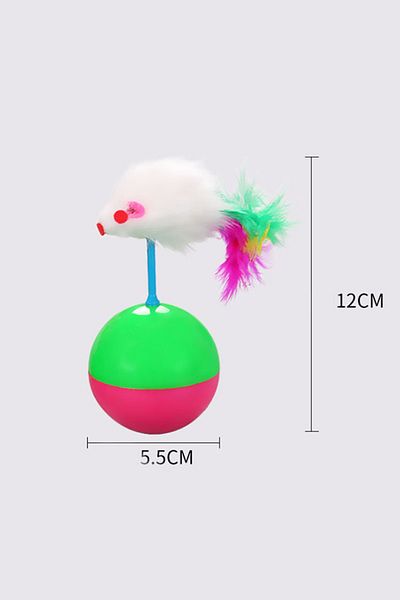 rianka Interactive Cat Mouse Hacıyatmaz Toy Helping to Throw Energy in the Shape of a Feathered Mouse