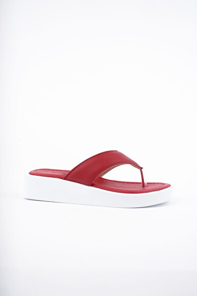 Freemax Women's Light Flexible Poly Flatform Sole Daily Flip Flops PPL.5000 Red