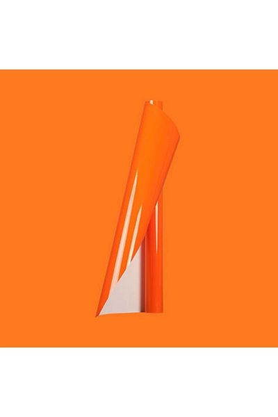Baskı Madeni Bright Orange 80cm X 1 Meter Adhesive Coating Foil