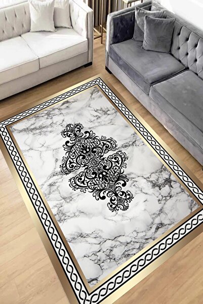 THEMODERNHANE Dijital Baskı Yıkanabilir Kaymaz Taban Leke Tutmaz Yolluk Kilim...