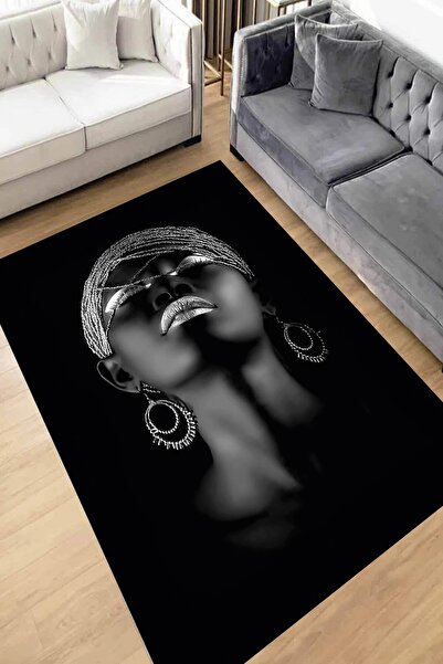 THEMODERNHANE Dijital Baskı Yıkanabilir Kaymaz Taban Leke Tutmaz Yolluk Kilim...