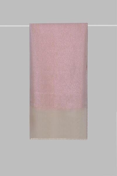 ARMANDA Evening Dress Shawl with Stone Edge Beige Candy Pink