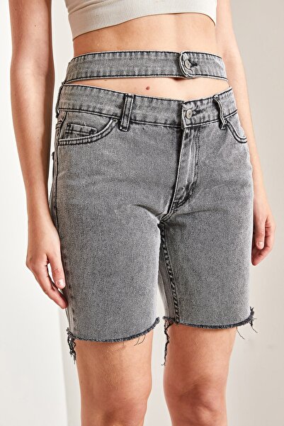 Bianco Lucci Kadın Desenli Kot Şort