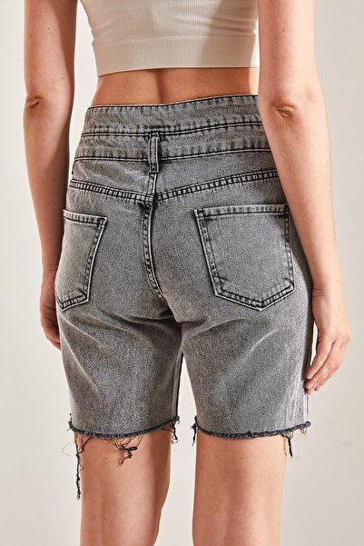 Bianco Lucci Kadın Desenli Kot Şort