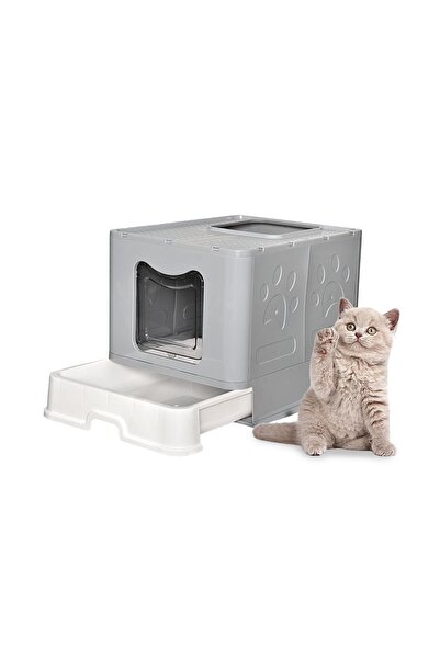 Jumbo KEDİ TUVALETİ ÜSTTEN KAPILI PORTATİF ÜRÜN