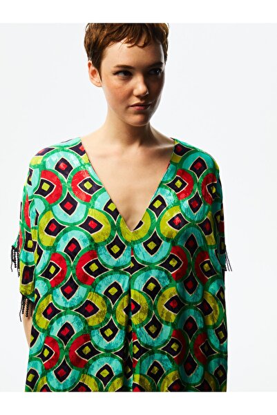 Nocturne Desenli Dökümlü Kaftan