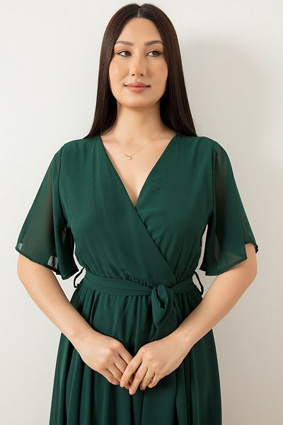 PULLIMM Rochie din șifon cu mâneci 22-253