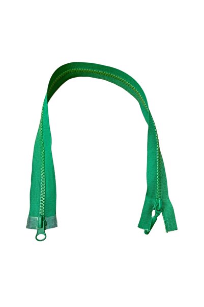 e tuhafiye Двустранен зелен цип с костни зъбци (47 см)