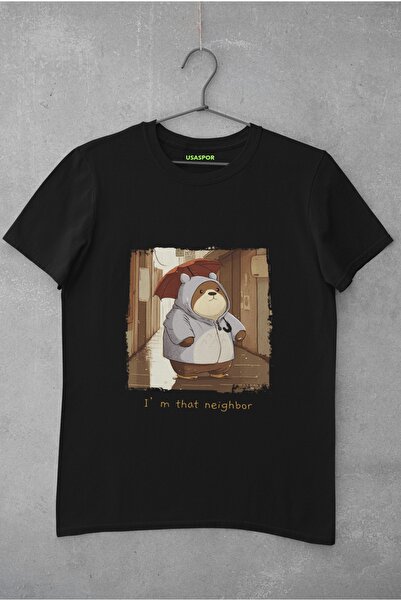 Usaspor Футболка з принтом, широким кроєм, велосипедним коміром і короткими рукавами