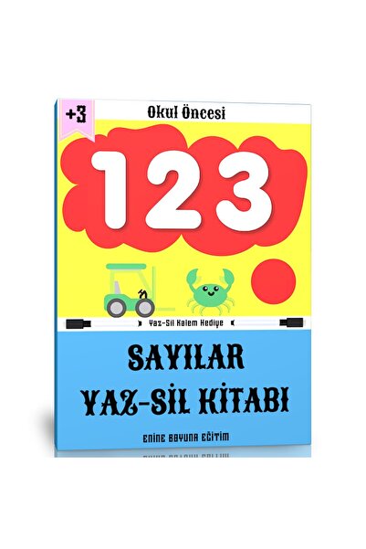 Enine Boyuna Eğitim Preschool Numbers Summer Erase Book