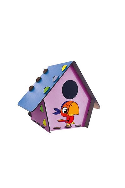 DZC KUZENLER AVM Avm MDF Paintable Portable Bird House Bird Nest