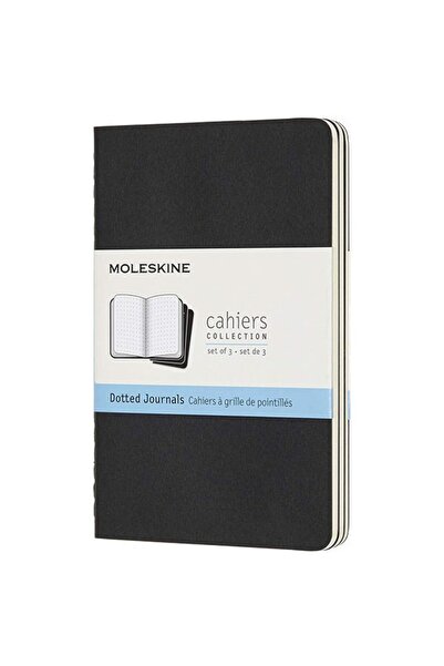 Moleskine Cahier Pocket 3'lü Noktalı Not Defter, 9x14cm Siyah