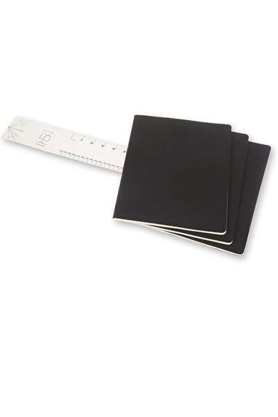 Moleskine Cahier Xxl 3-Piece Lined Notebook, 21.6x27.9cm Black