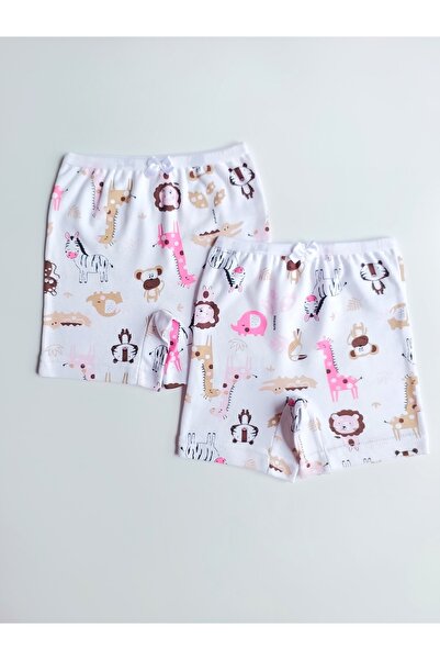 ÇebiKids Kız Çocuk %100 Pamuklu Paçalı Külot/boxer 2'li