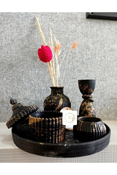 Genel Markalar Dekoratif Yuvarlak Tepsi, Tealight Mumluk, Kapaklı Kutu, Iskan...